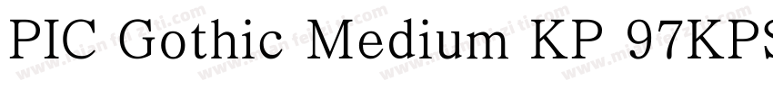 PIC Gothic Medium KP 97KPS字体转换